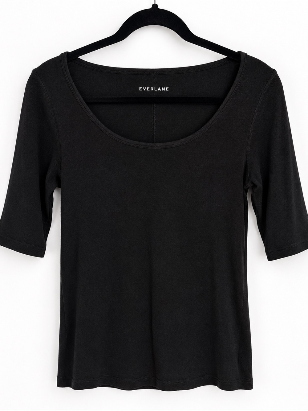 Everlane Black Scoop Neck Short Sleeve Tee